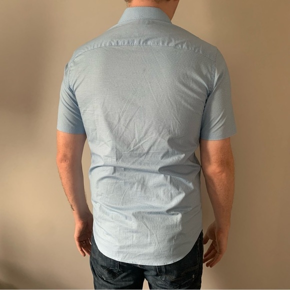 Calvin Klein regular fit stretch size  SP 14-14.5 IN button down short sleeve - Picture 9 of 9